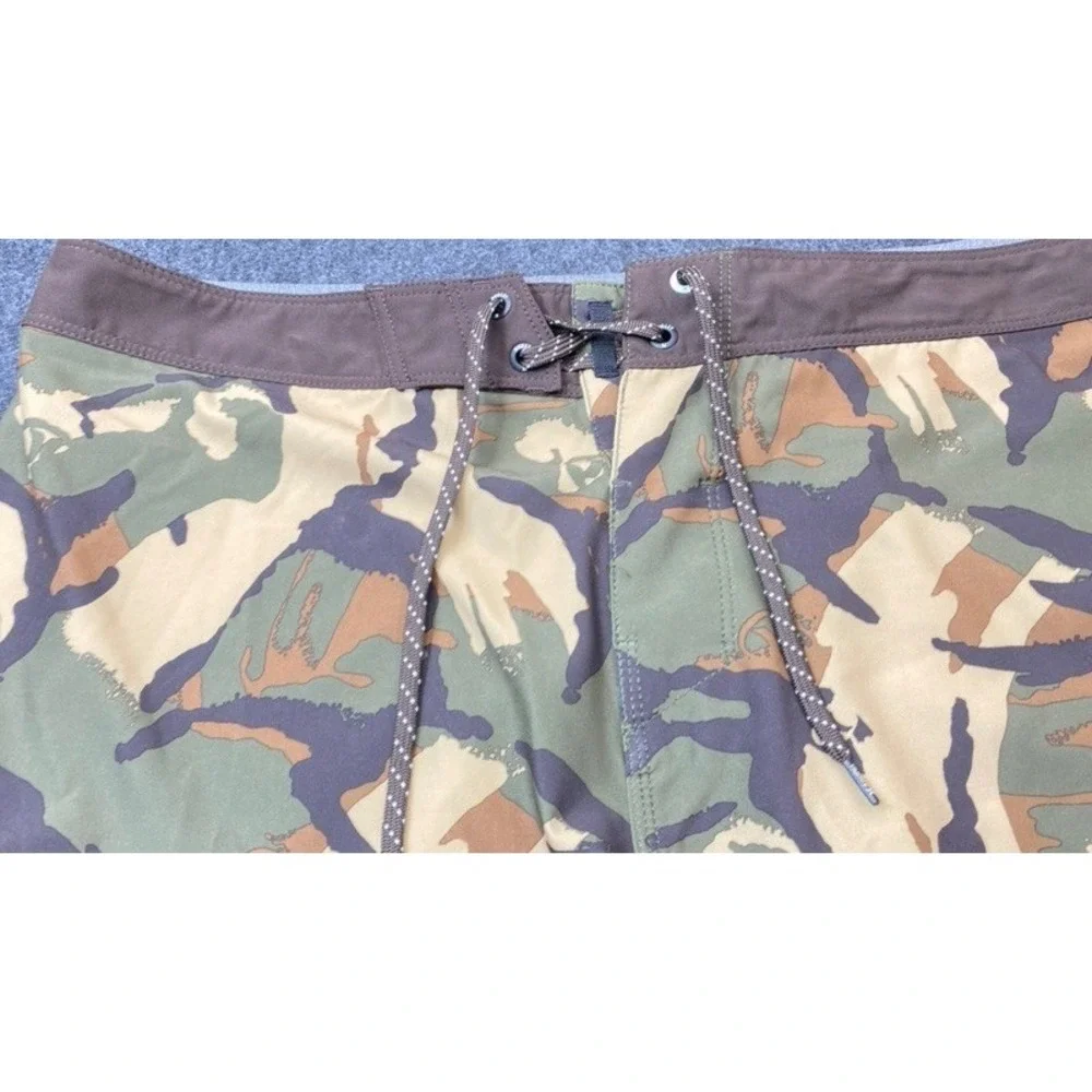 Hurley Board Shorts Men 38 Green Camouflage Phantom Cargo Pocket Swim Trunks